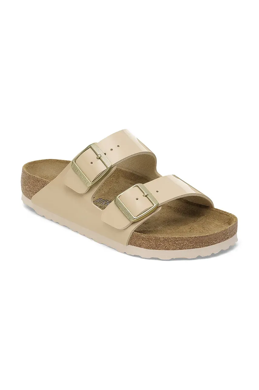 Шлепанцы Birkenstock Arizona Patent женские цвет бежевый 1013070 Шлепанцы Birkenstock Arizona Patent женские цвет бежевый 1013070