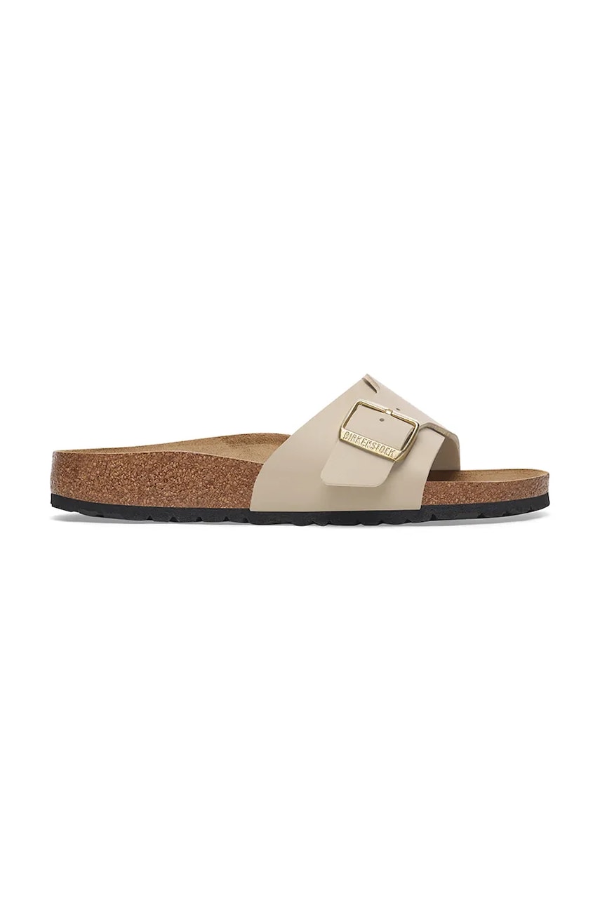Birkenstock papuci Catalina Birko-Flor femei, culoarea bej, 1029245 Birkenstock papuci Catalina Birko-Flor femei, culoarea bej, 1029245