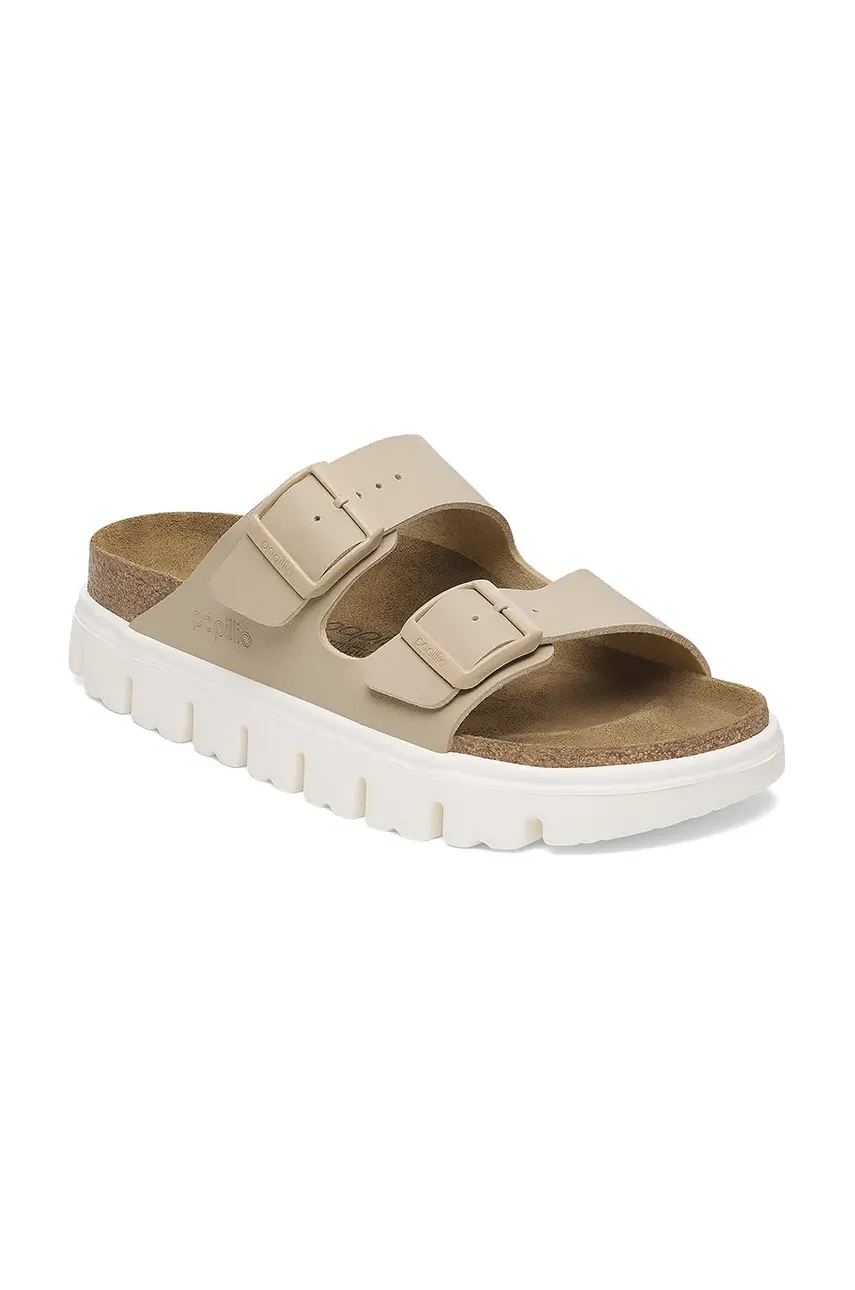 Шлепанцы Birkenstock Arizona Chunky Birkenstock x Papillio женские цвет бежевый на платформе 1029094 Шлепанцы Birkenstock Arizona Chunky Birkenstock x Papillio женские цвет бежевый на платформе 1029094