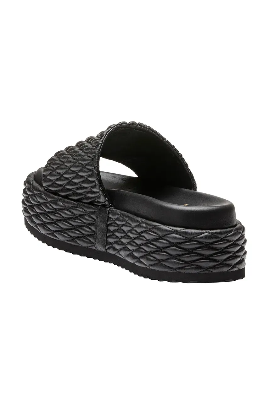 Кожаные шлепанцы Bogner SORRENTO 3 женские цвет чёрный на платформе 22525321 Кожаные шлепанцы Bogner SORRENTO 3 женские цвет чёрный на платформе 22525321