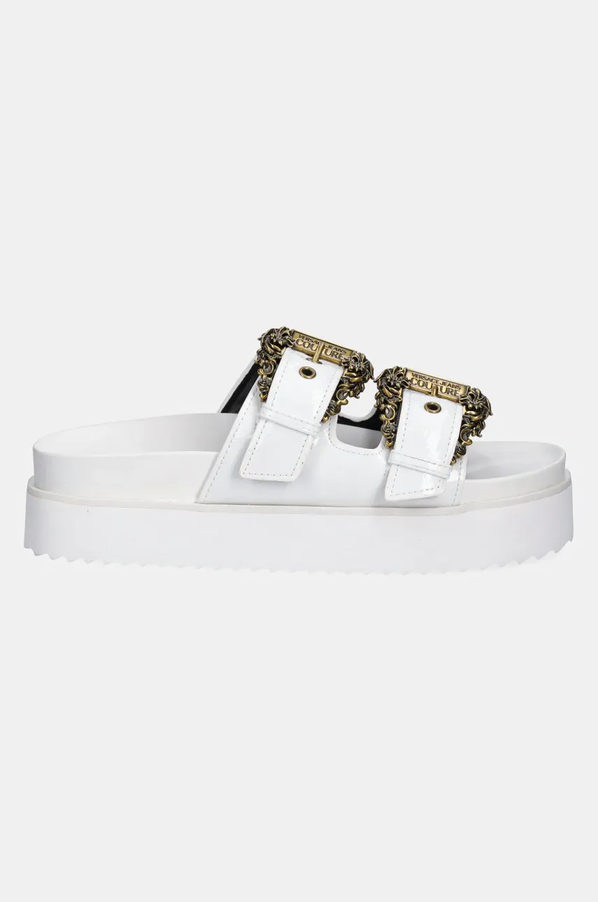 Шлепанцы Versace Jeans Couture женские цвет белый на платформе 78VA3SM1 ZS539 003 Шлепанцы Versace Jeans Couture женские цвет белый на платформе 78VA3SM1 ZS539 003