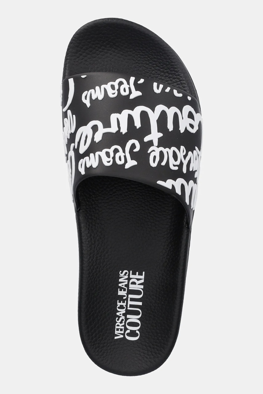 Παντόφλες Versace Jeans Couture χρώμα: μαύρο, 78VA3SQ1 71352 L01 φωτογραφία