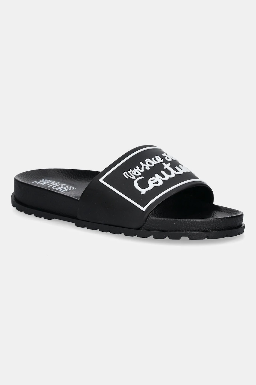 Versace Jeans Couture papuci femei, culoarea negru, 78VA3SQ2 71352 899 Versace Jeans Couture papuci femei, culoarea negru, 78VA3SQ2 71352 899