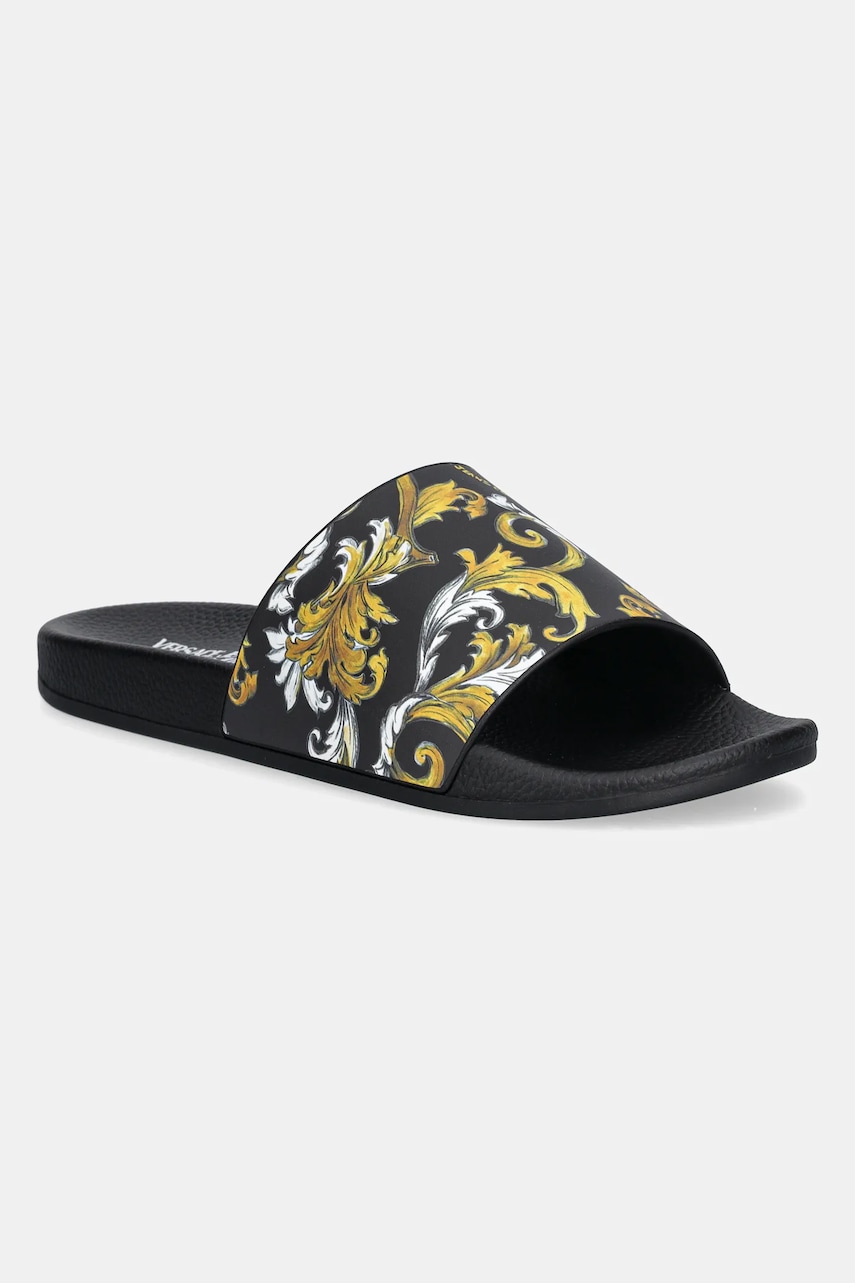 Versace Jeans Couture papuci femei, culoarea negru, 78VA3SQ3 ZS365 G89 Versace Jeans Couture papuci femei, culoarea negru, 78VA3SQ3 ZS365 G89