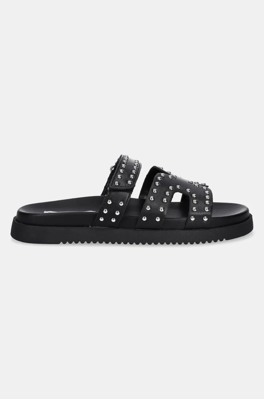 Кожаные шлепанцы Steve Madden Missile-S женские цвет чёрный SM11003772 Кожаные шлепанцы Steve Madden Missile-S женские цвет чёрный SM11003772