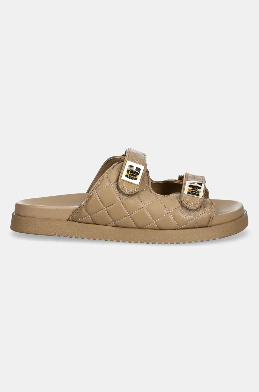Кожаные шлепанцы Steve Madden Schmona-CN женские цвет бежевый SM11003714 Кожаные шлепанцы Steve Madden Schmona-CN женские цвет бежевый SM11003714