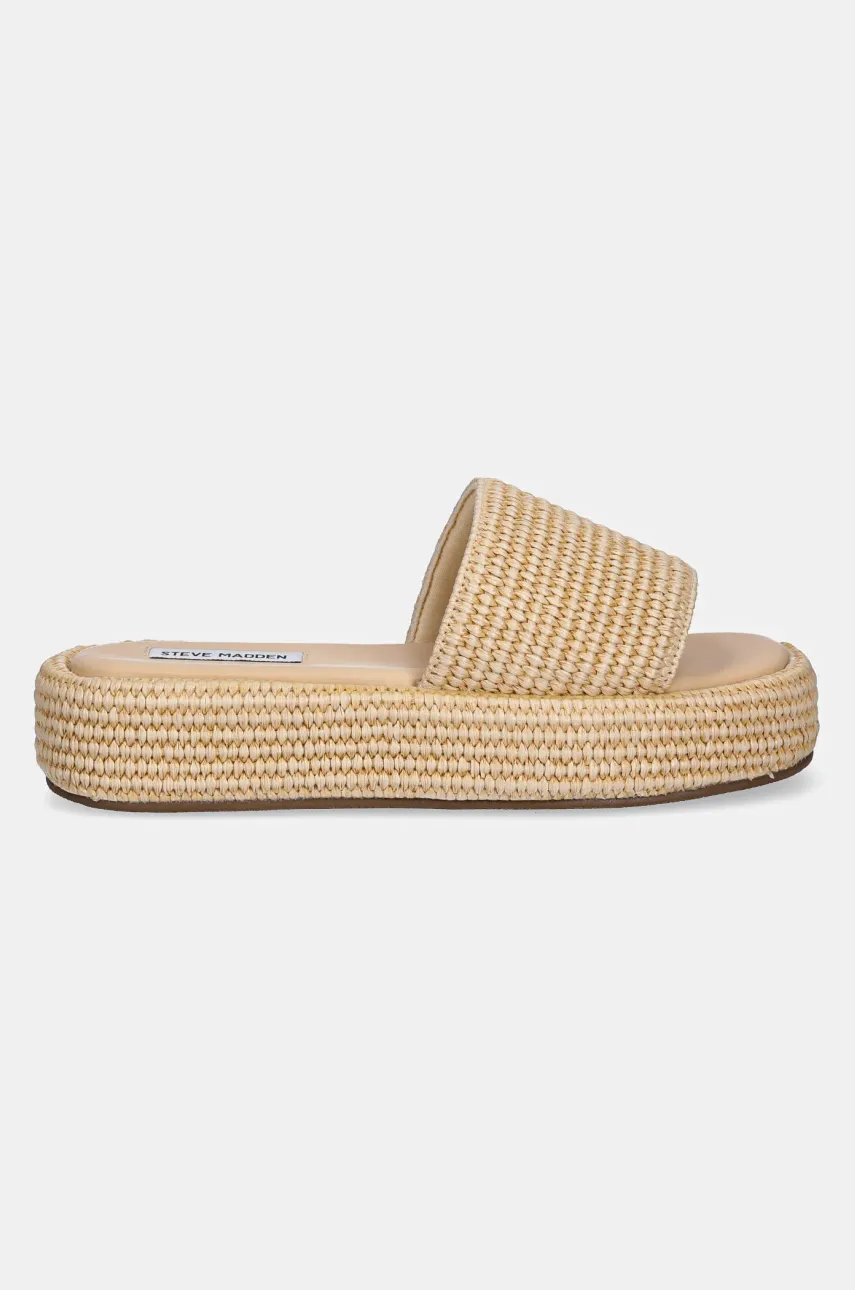Шлепанцы Steve Madden Beachy женские цвет бежевый на платформе SM11003589 Шлепанцы Steve Madden Beachy женские цвет бежевый на платформе SM11003589