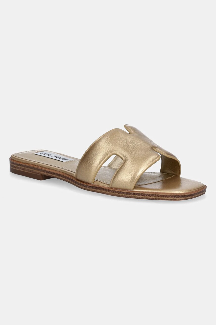 Steve Madden slapi de piele Heist femei, culoarea auriu, SM11003118