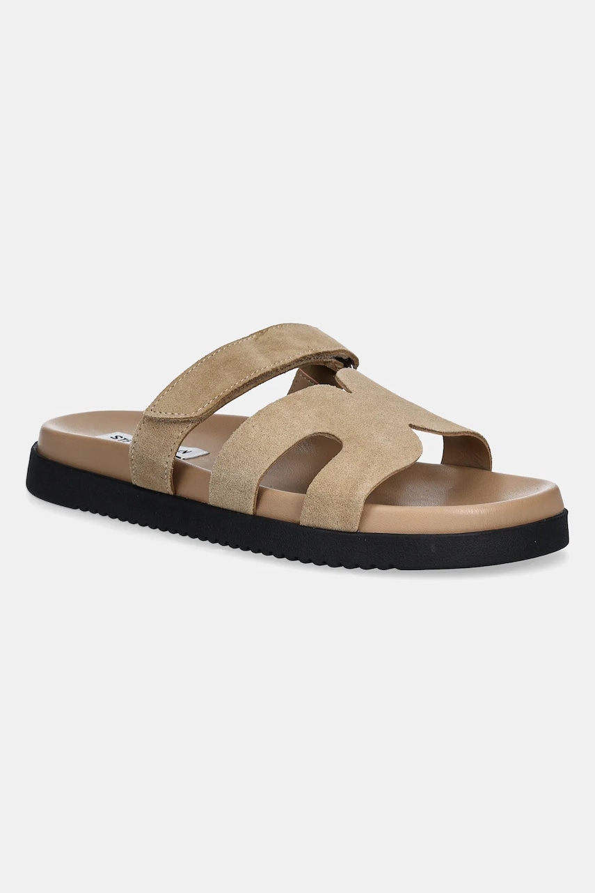 Steve Madden papuci din piele Missile femei, culoarea bej, SM11003028