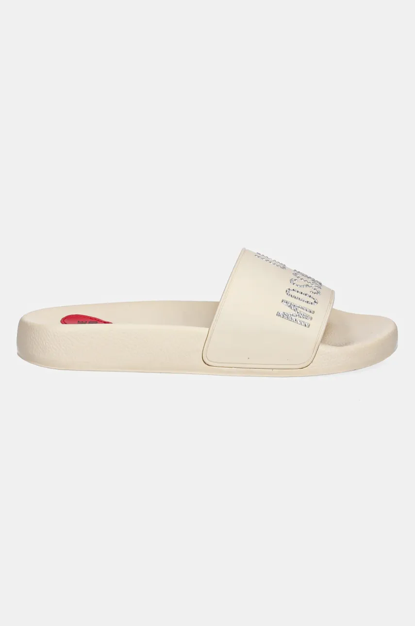 Шлепанцы Love Moschino женские цвет бежевый JA28122G1MI13110 Шлепанцы Love Moschino женские цвет бежевый JA28122G1MI13110