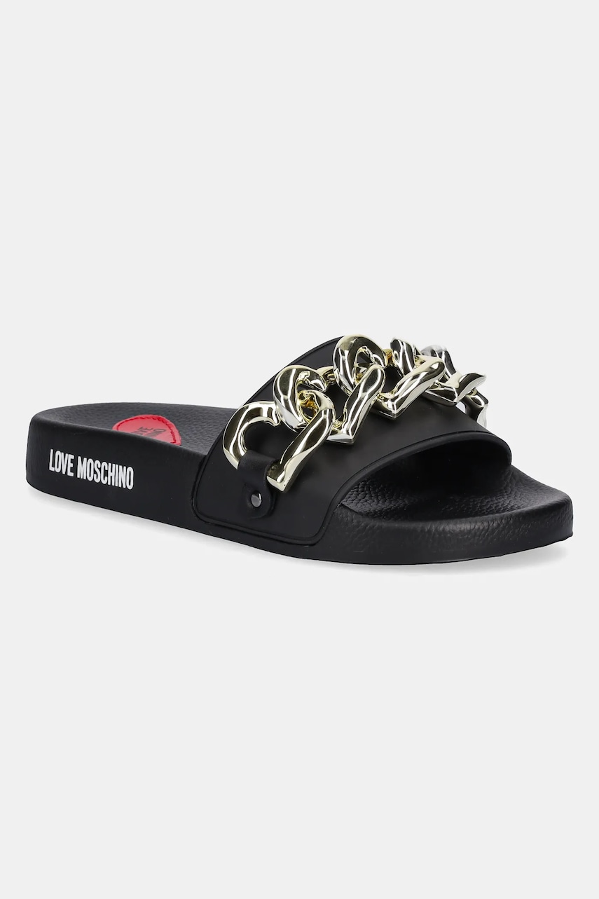 Love Moschino papuci femei, culoarea negru, JA28132G1MI16000 Love Moschino papuci femei, culoarea negru, JA28132G1MI16000