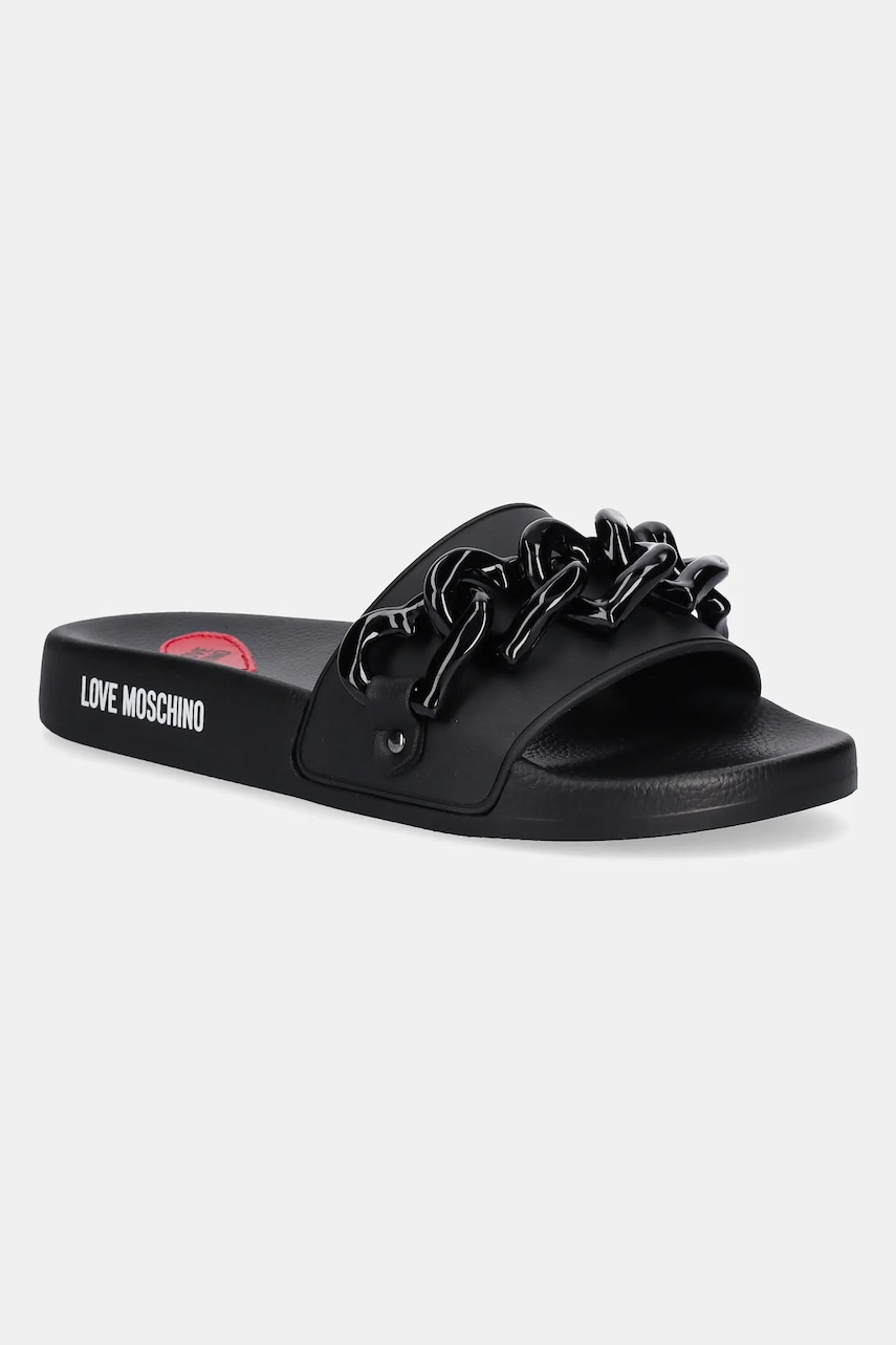 Love Moschino papuci femei, culoarea negru, JA28132G1MI17000 Love Moschino papuci femei, culoarea negru, JA28132G1MI17000