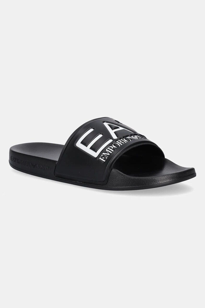 EA7 Emporio Armani papuci femei, culoarea negru, AF15118.7X000108