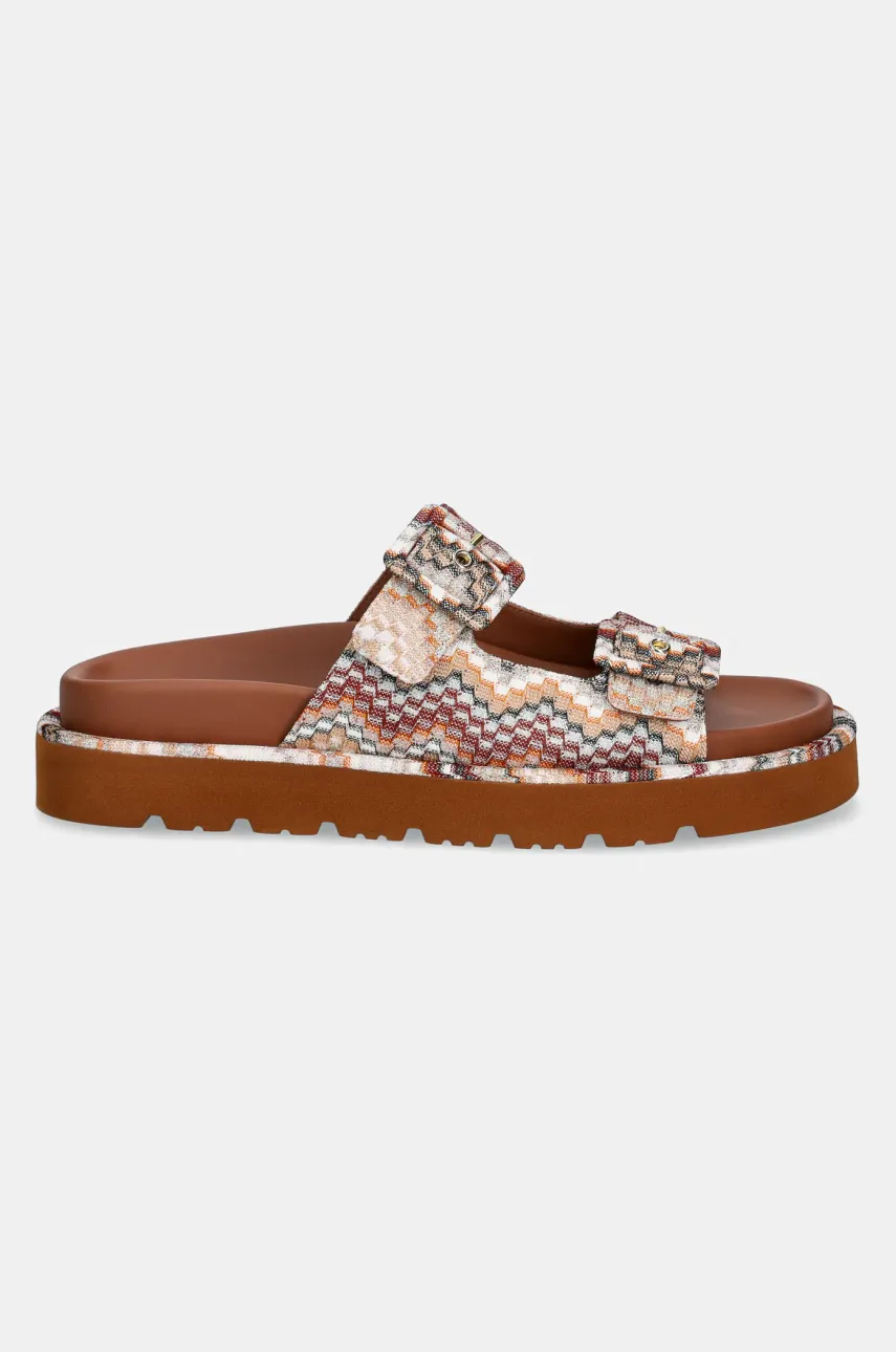 Шлепанцы Missoni Clea женские цвет коричневый MWF111_064 Шлепанцы Missoni Clea женские цвет коричневый MWF111_064