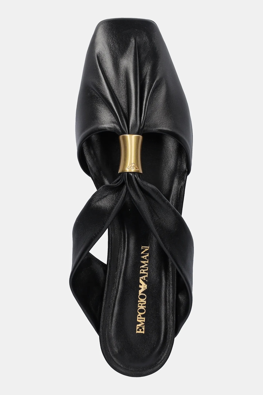 Kožené šľapky Emporio Armani