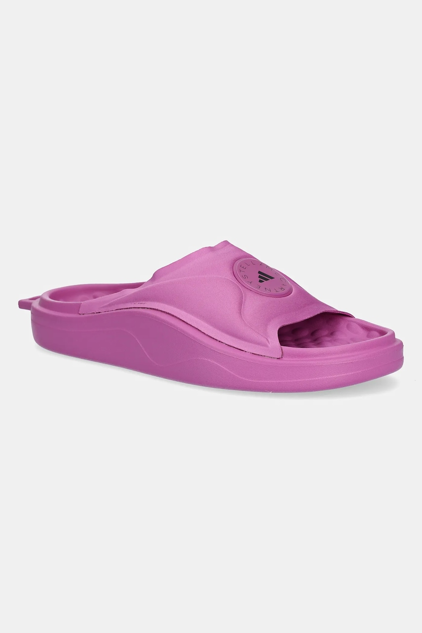 adidas by Stella McCartney papuci Slide femei, culoarea roz, JS0266 adidas by Stella McCartney papuci Slide femei, culoarea roz, JS0266