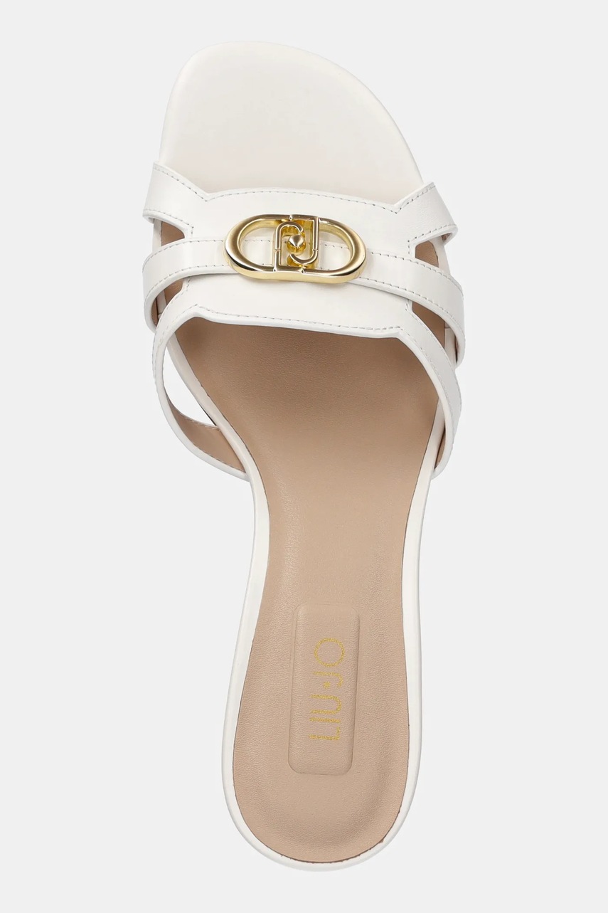 Δερμάτινες παντόφλες Liu Jo SOFI 01 γυναικείες, χρώμα: άσπρο, SA5147P010201065 φωτογραφία