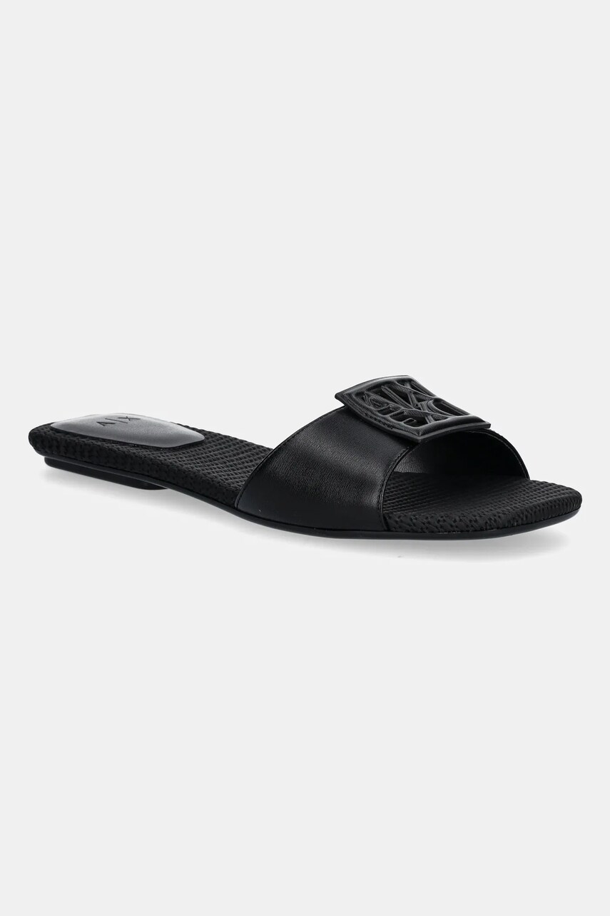 Armani Exchange papuci femei, culoarea negru, XDP055 XV921 00002