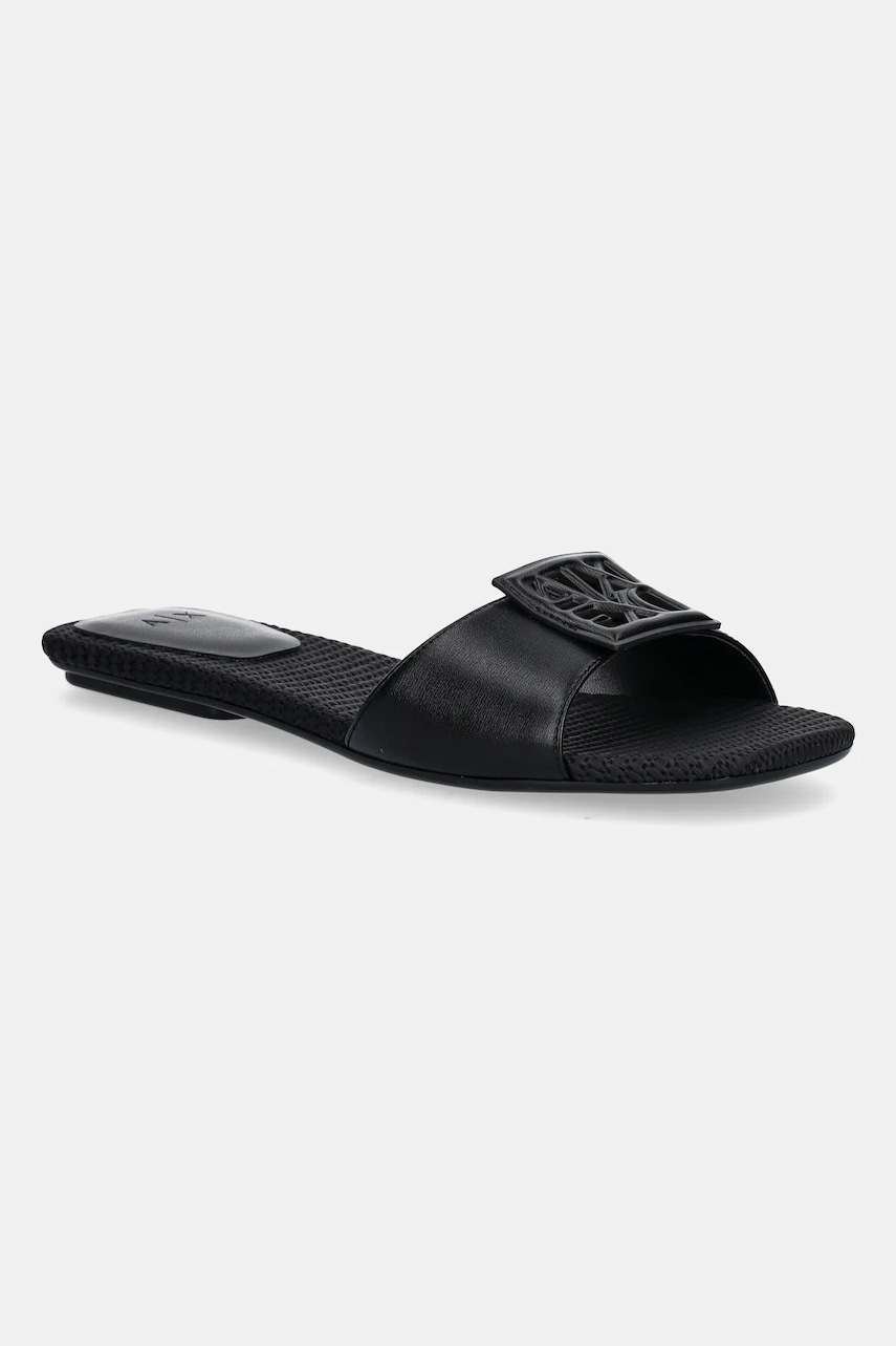 Armani Exchange papuci femei, culoarea negru, XDP055 XV921 00002