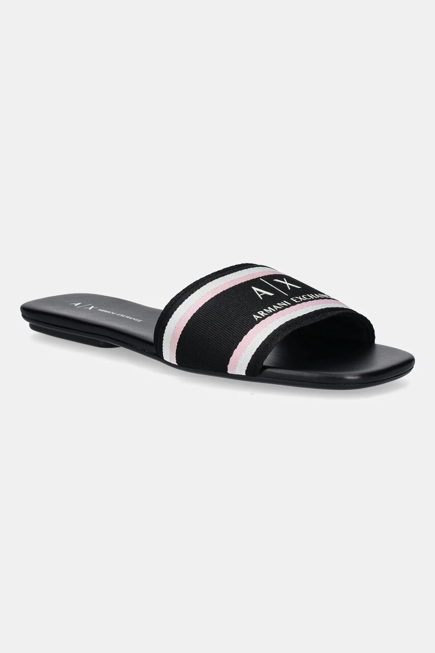 Armani Exchange papuci femei, culoarea negru, XDP056 XV922 00002