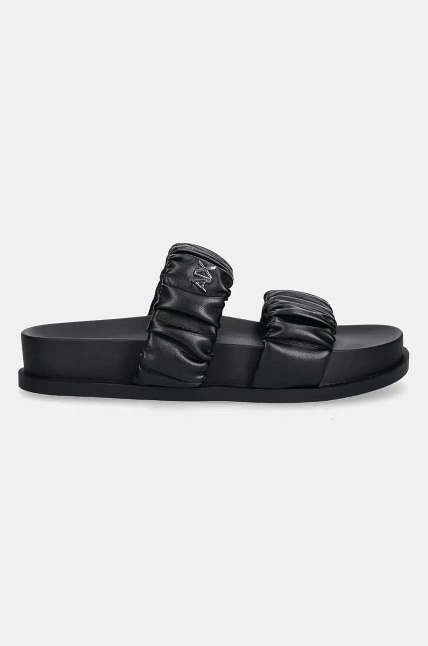 Шлепанцы Armani Exchange женская цвет чёрный XDP062 XV926 00002 Шлепанцы Armani Exchange женская цвет чёрный XDP062 XV926 00002