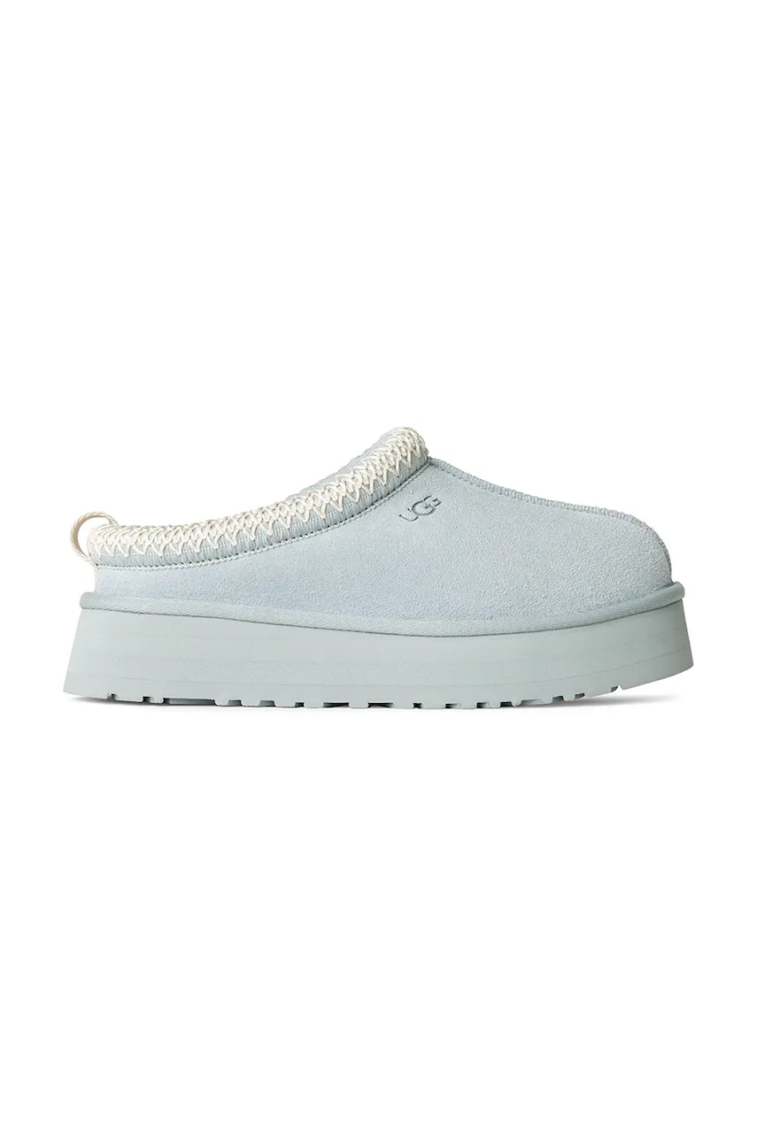 UGG papuci din piele intoarsa Tazz culoarea turcoaz, 1122553-SFOA