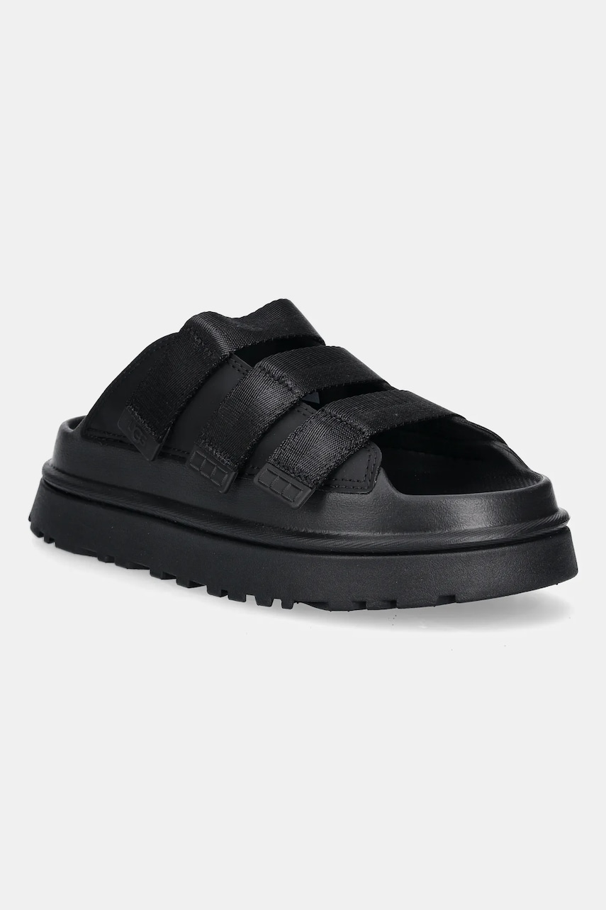 UGG papuci Goldenglow Slide culoarea negru, cu platforma, 1167430-BLK