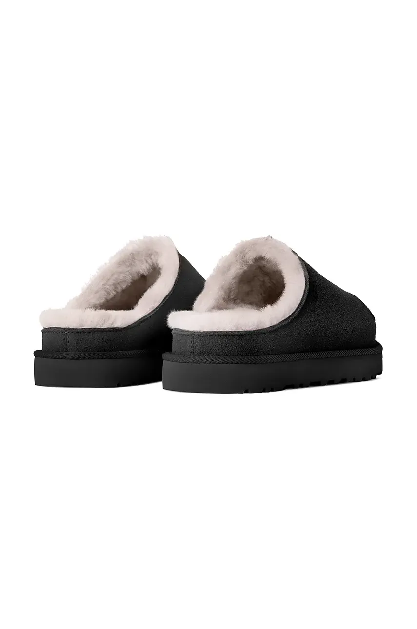 Замшевые шлепанцы UGG Greenport Slide женские цвет чёрный на платформе 1167610-BLK Замшевые шлепанцы UGG Greenport Slide женские цвет чёрный на платформе 1167610-BLK