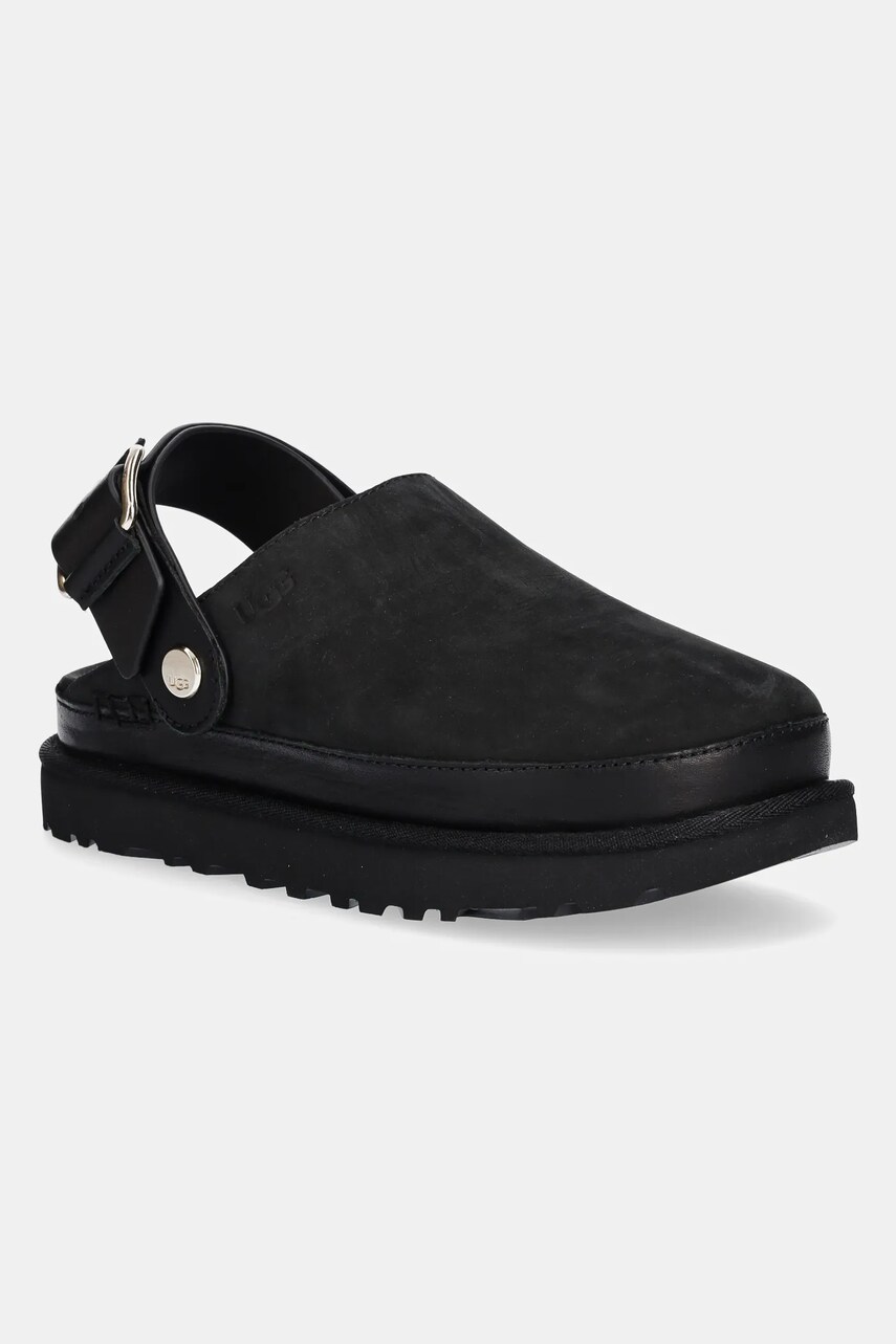 Levně Pantofle UGG Goldenstar Villa Clog dámské, černá barva, na platformě, 1169590-BLK