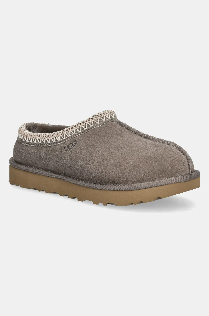 UGG papuci din piele întoarsă Tasman culoarea maro, 5955-SKP