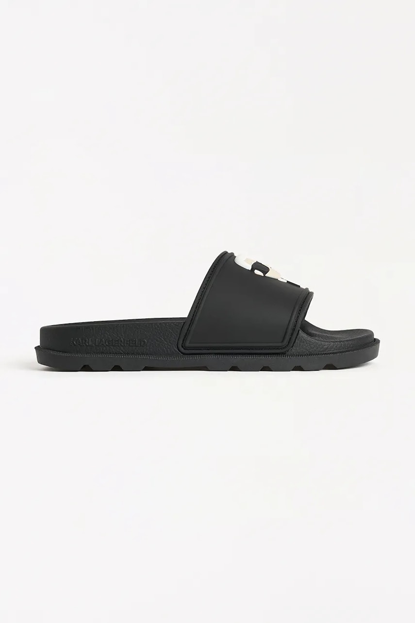 Karl Lagerfeld papuci KONDO TRED femei, culoarea negru, KL80970N Karl Lagerfeld papuci KONDO TRED femei, culoarea negru, KL80970N