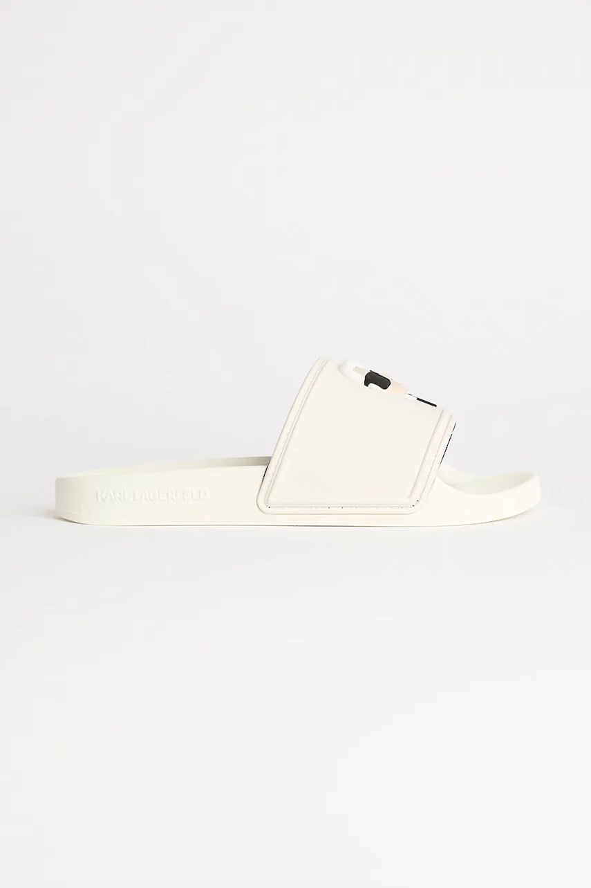 Karl Lagerfeld papuci KONDO 2.0 femei, culoarea alb, KL80905A