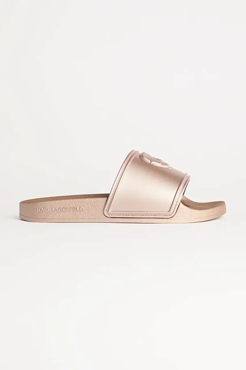 Karl Lagerfeld papuci KONDO 2.0 femei, culoarea roz, cu toc drept, KL80919M