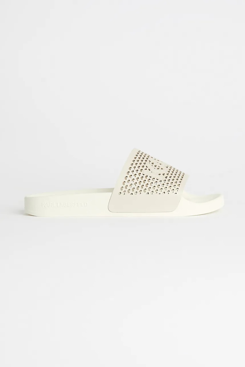 Karl Lagerfeld slapi de piele KONDO 2.0 culoarea alb, KL80915