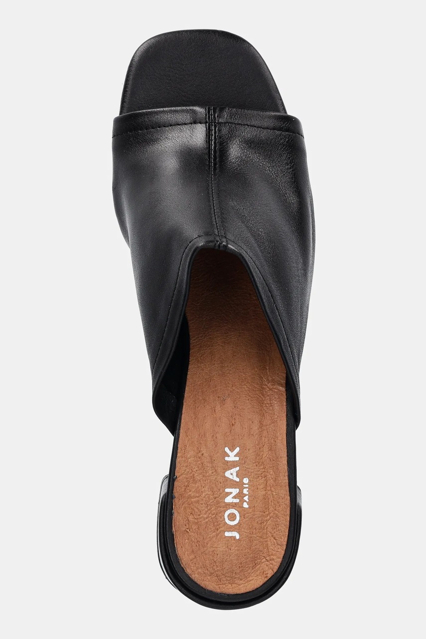 Δερμάτινες παντόφλες Jonak BUTTERFLY γυναικείες, χρώμα: μαύρο, 3600101 φωτογραφία