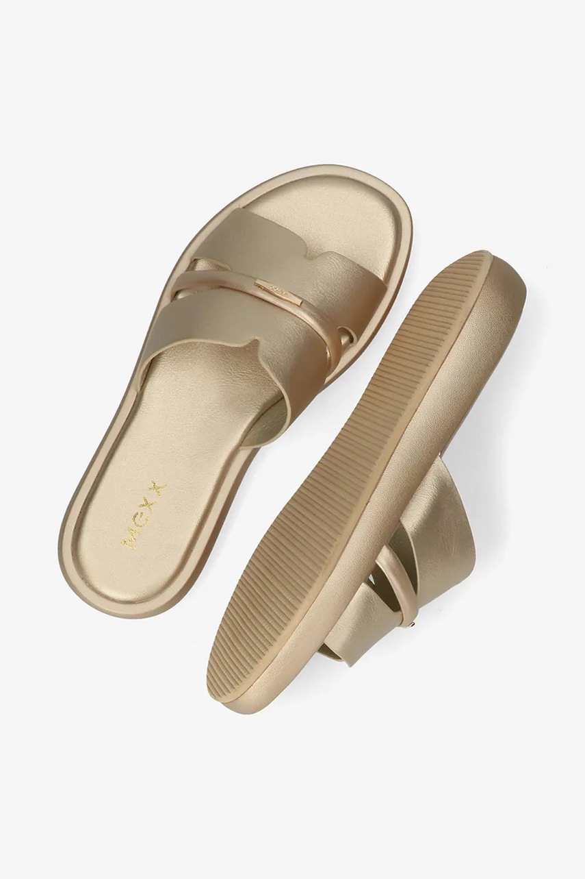 Παντόφλες Mexx LOTUS II PACHA χρώμα: χρυσαφί, MI001602251W φωτογραφία