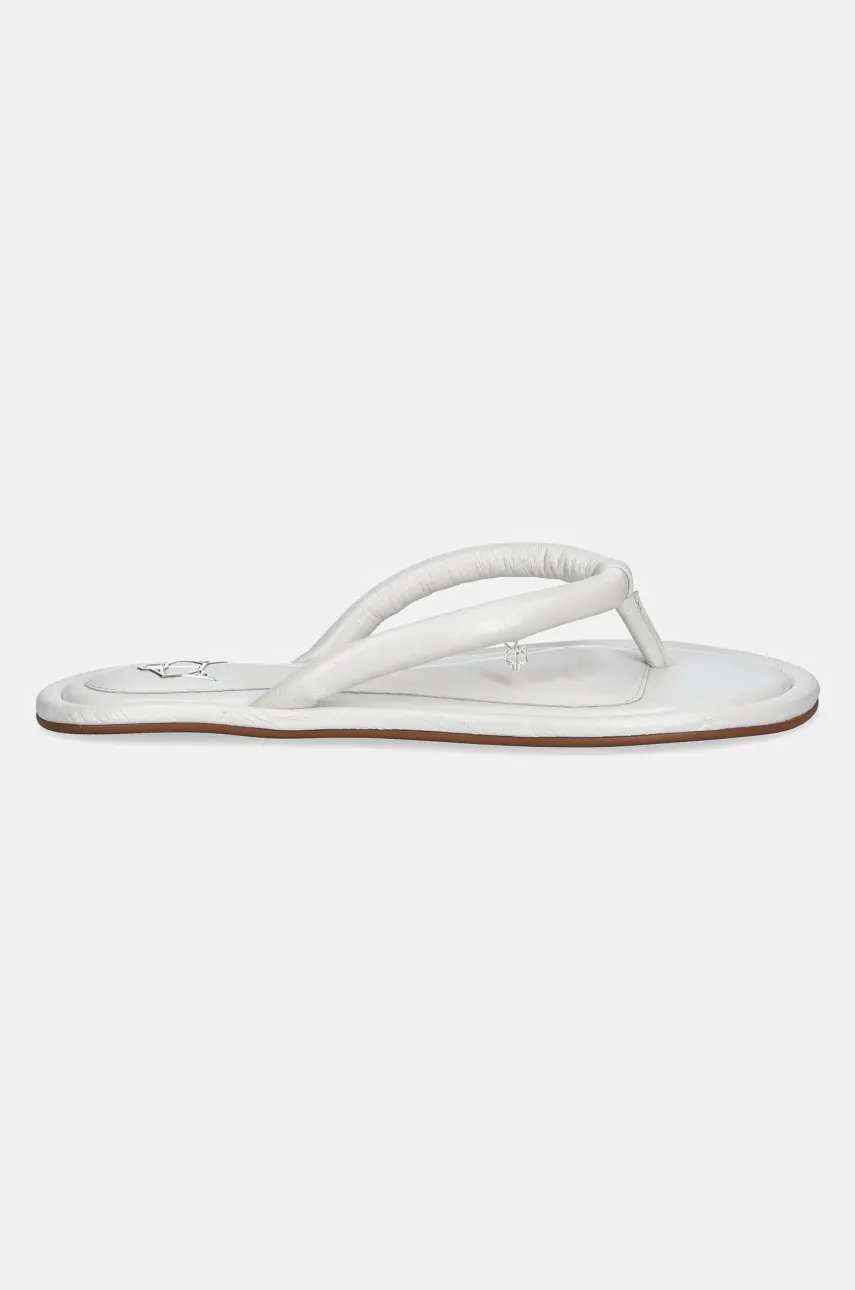 Кожаные вьетнамки Naked Wolfe Grenada женские цвет белый на плоском ходу Grenada White Leather Кожаные вьетнамки Naked Wolfe Grenada женские цвет белый на плоском ходу Grenada White Leather