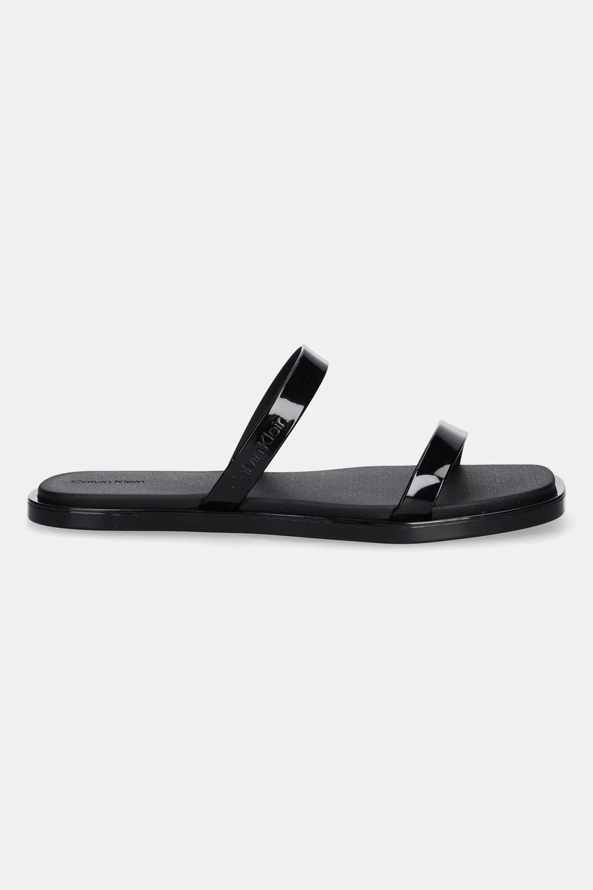 Шлепанцы Calvin Klein DOUBLE BAR SLIDE - JELLY цвет чёрный HW0HW02417