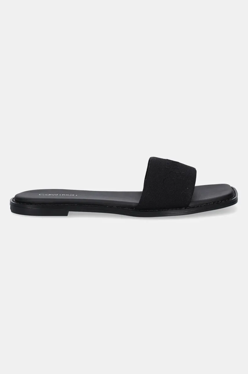 Шлепанцы Calvin Klein FLAT SLIDE - HE женские цвет чёрный HW0HW02378 Шлепанцы Calvin Klein FLAT SLIDE - HE женские цвет чёрный HW0HW02378