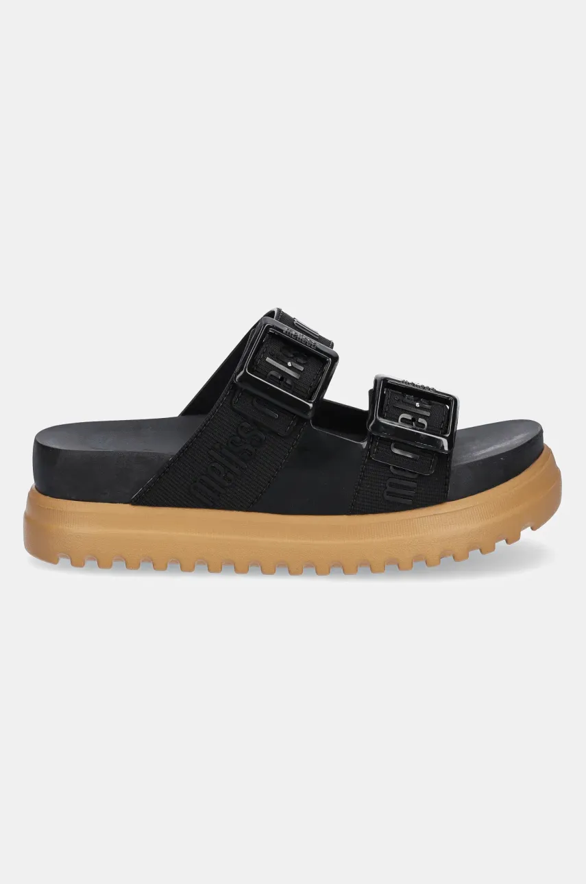 Шлепанцы Melissa COZY M LOVER PLATFORM AD женские цвет чёрный на платформе M.35977.BF905 Шлепанцы Melissa COZY M LOVER PLATFORM AD женские цвет чёрный на платформе M.35977.BF905