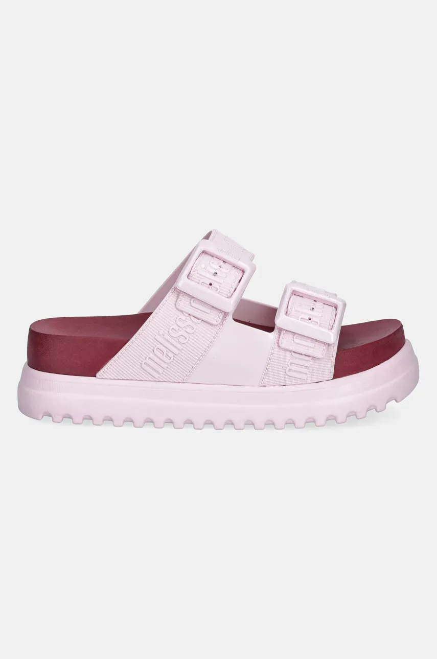 Шлепанцы Melissa COZY M LOVER PLATFORM AD женские цвет розовый на платформе M.35977.BF907 Шлепанцы Melissa COZY M LOVER PLATFORM AD женские цвет розовый на платформе M.35977.BF907