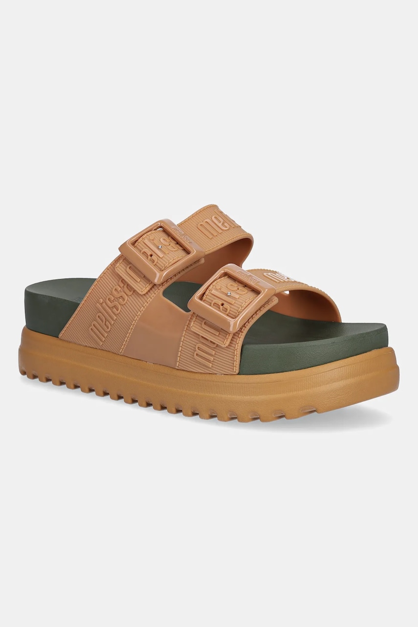 Melissa papuci COZY M LOVER PLATFORM AD femei, culoarea maro, cu platforma, M.35977.BI126 Melissa papuci COZY M LOVER PLATFORM AD femei, culoarea maro, cu platforma, M.35977.BI126