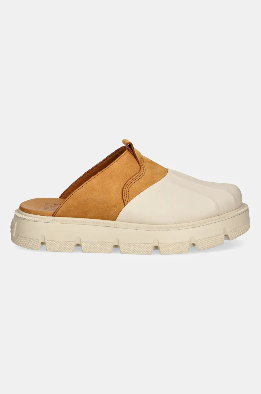 Кожаные шлепанцы Sorel REIN CB CLOG женские цвет бежевый на платформе 2113131165 Кожаные шлепанцы Sorel REIN CB CLOG женские цвет бежевый на платформе 2113131165