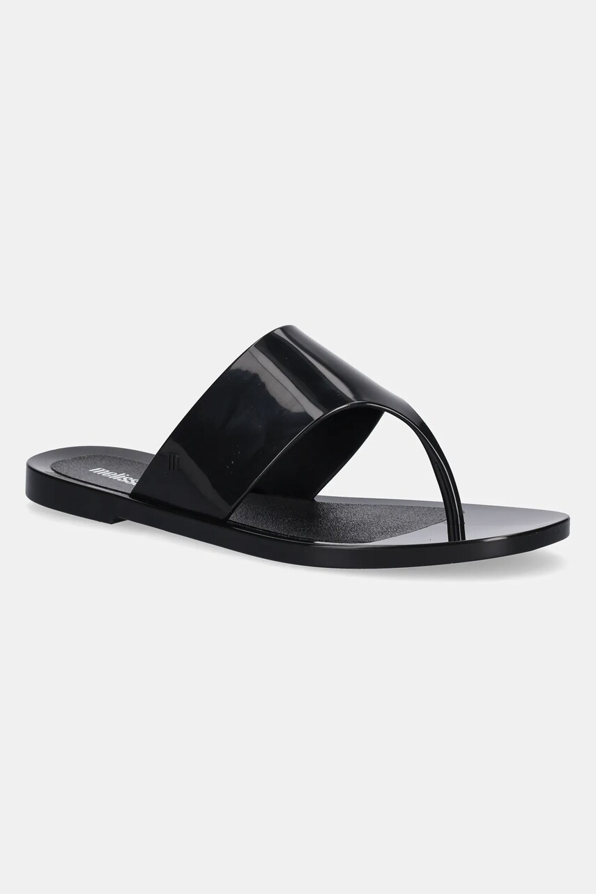 Melissa slapi MELISSA ESSENTIAL CHIC AD femei, culoarea negru, cu toc plat, M.33406.01003