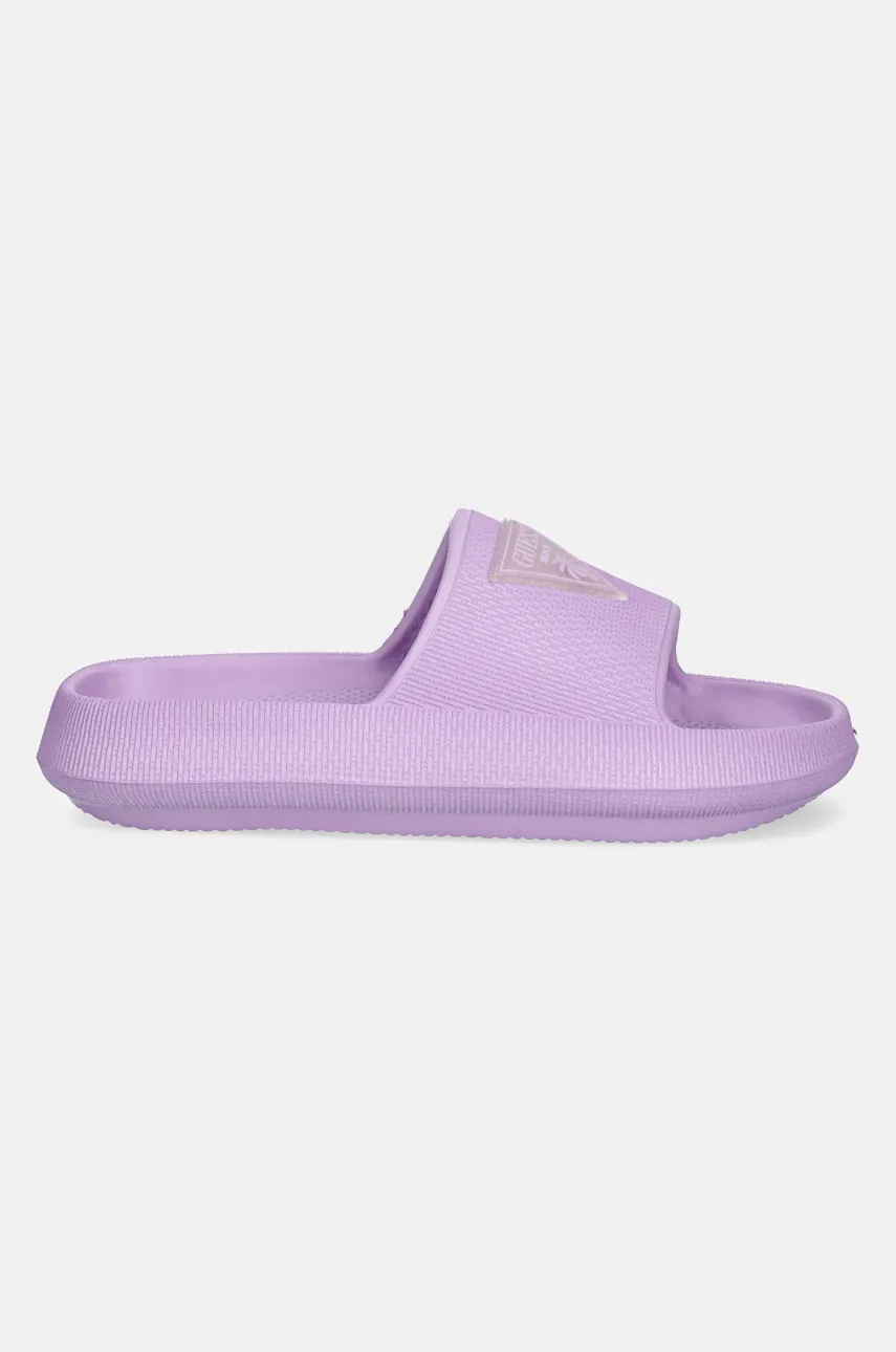 Шлепанцы Guess RUBBER SLIPPERS женские цвет фиолетовый E4GZ27 WG5X0 Шлепанцы Guess RUBBER SLIPPERS женские цвет фиолетовый E4GZ27 WG5X0