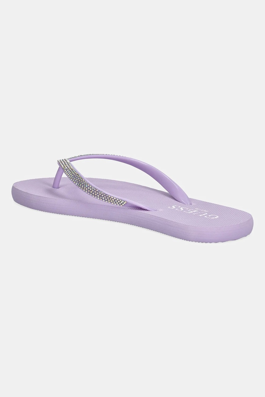 Σαγιονάρες Guess FLIP FLOP RHINESTONE χρώμα: μοβ, E5GZ05 BB00F φωτογραφία