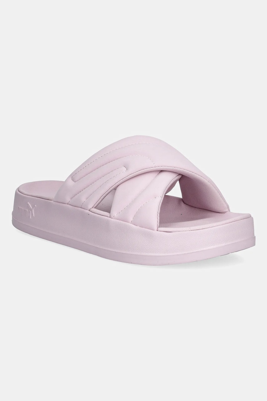 Puma papuci Leadcat Platform femei, culoarea roz, cu platforma, 400340