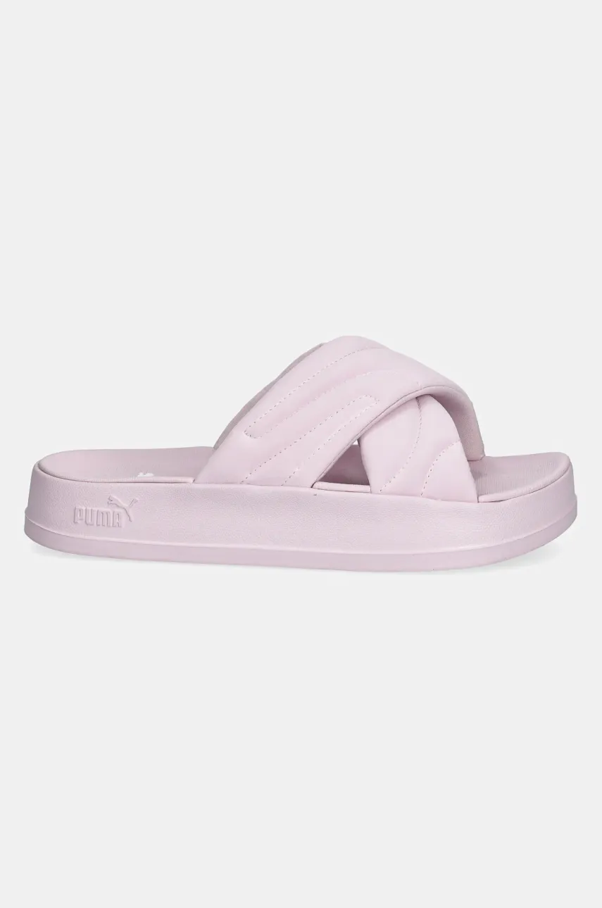 Шлепанцы Puma Leadcat Platform женские цвет розовый на платформе 400340 Шлепанцы Puma Leadcat Platform женские цвет розовый на платформе 400340