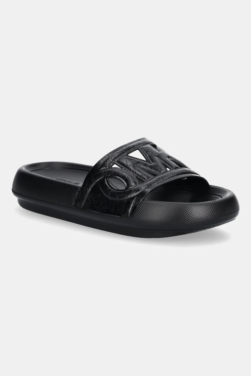 MICHAEL Michael Kors șlapi de piele Splash culoarea negru, 40R5SPFA1L.001 MICHAEL Michael Kors șlapi de piele Splash culoarea negru, 40R5SPFA1L.001