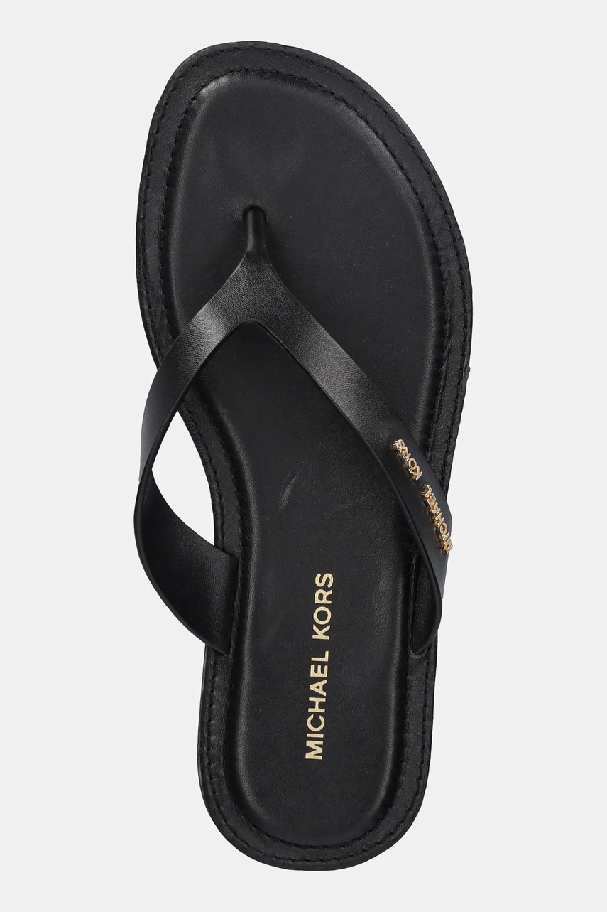 Δερμάτινες σαγιονάρες MICHAEL Michael Kors Koko γυναικείες, χρώμα: μαύρο, 40S5KOFA1L.001 φωτογραφία